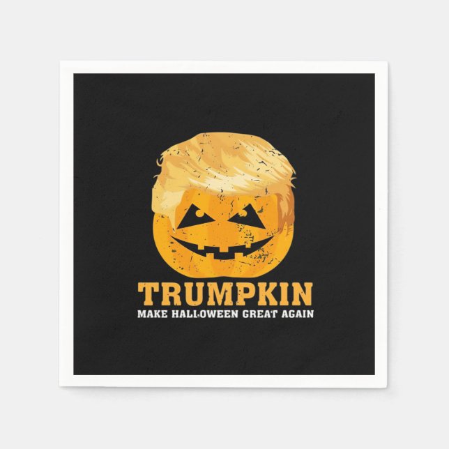 Funny Trumpkin Make Halloween Great Again Napkin (Front)