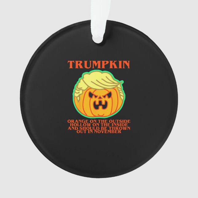 Funny Trumpkin Ornament (Front)