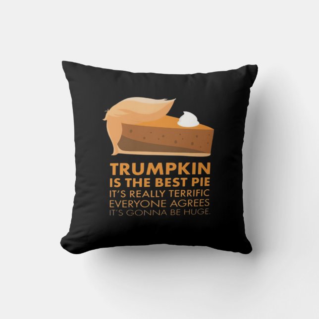 Funny Trumpkin Pie Cushion (Front)