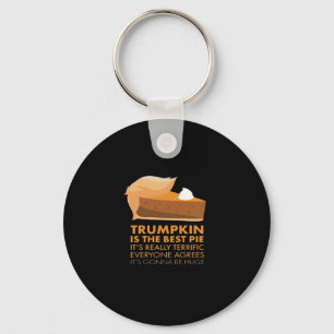 Funny Trumpkin Pie Key Ring