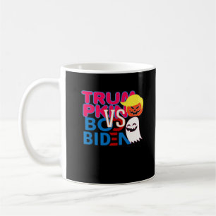 Funny Trumpkin Vs Boo Biden Halloween Design Class Coffee Mug