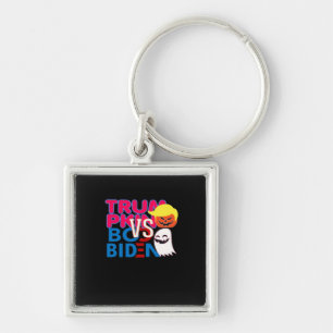 Funny Trumpkin Vs Boo Biden Halloween Design Class Key Ring