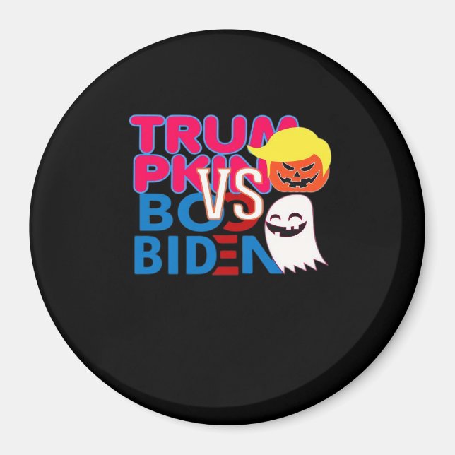 Funny Trumpkin Vs Boo Biden Halloween Design Class Magnet (Front)