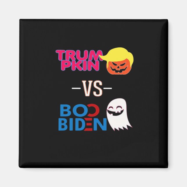 Funny Trumpkin Vs Boo Biden Halloween Design Class Magnet (Front)