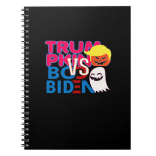 Funny Trumpkin Vs Boo Biden Halloween Design Class Notebook