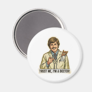 Funny Trust Me I'm A Doctor Hand Saw Pocket Meme Magnet