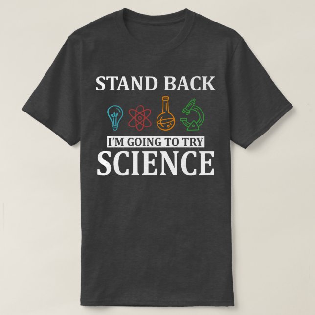Funny Trying Science Premium  T-Shirt (Design Front)