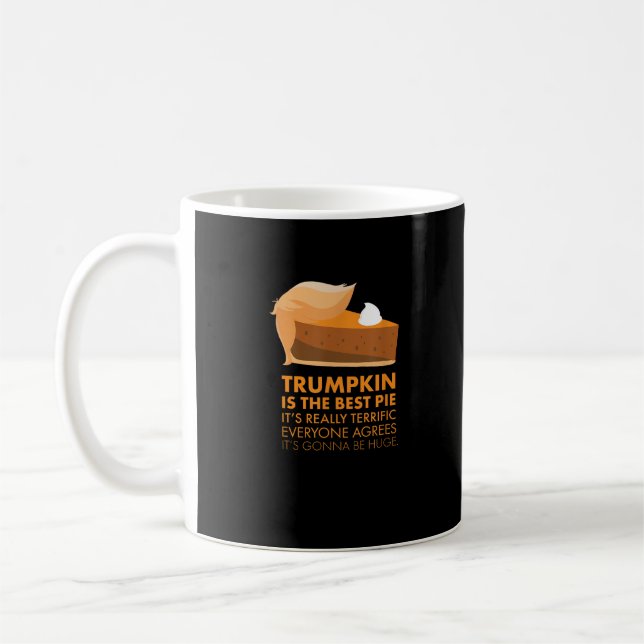 Funny  Tshirt Pumpkin Pie Thanksgiving Fall Coffee Mug (Left)