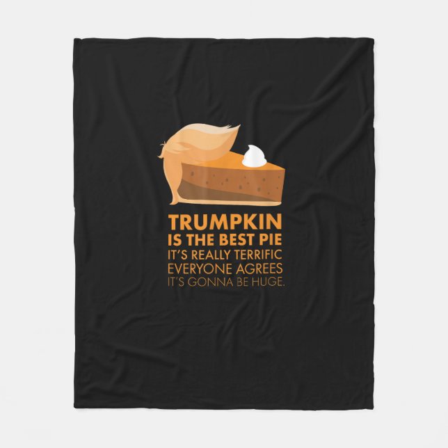 Funny  Tshirt Pumpkin Pie Thanksgiving Fall Fleece Blanket (Front)