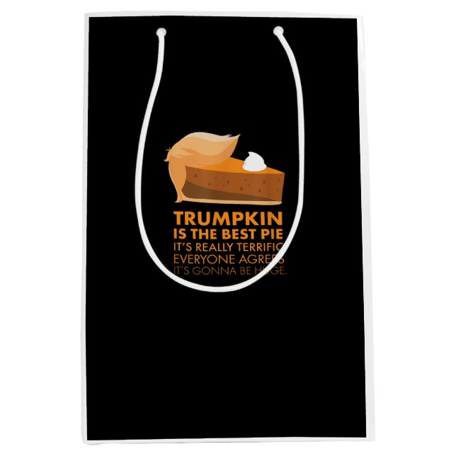 Funny  Tshirt Pumpkin Pie Thanksgiving Fall Medium Gift Bag (Front)