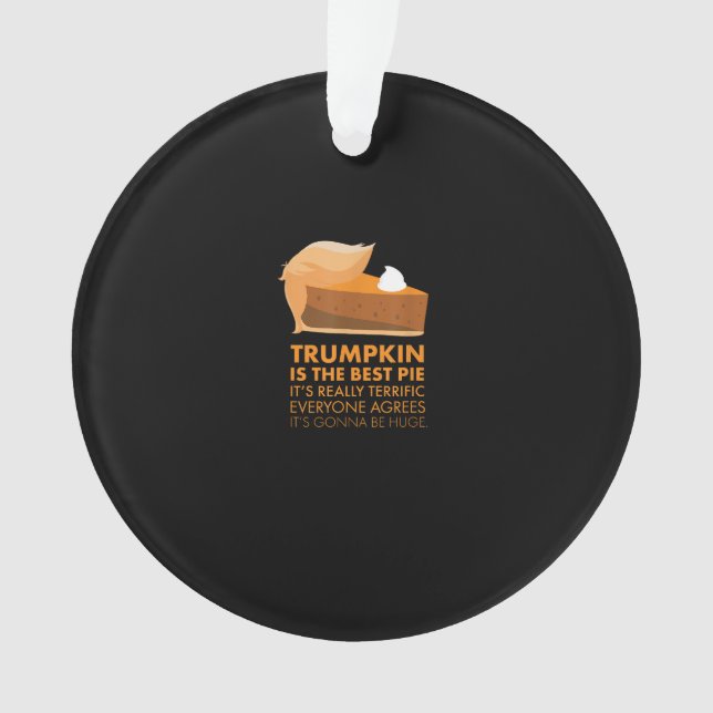 Funny  Tshirt Pumpkin Pie Thanksgiving Fall Ornament (Front)