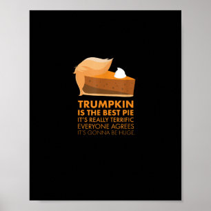 Funny  Tshirt Pumpkin Pie Thanksgiving Fall Poster