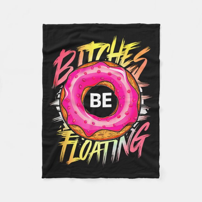 Funny Tubing es Be Floating Summer Float Fleece Blanket (Front)