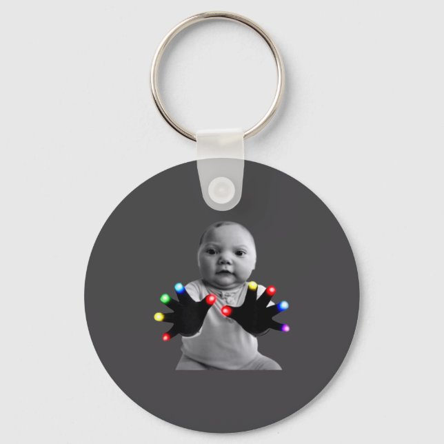 Funny Tuff Baby Ai Gloving Meme  Key Ring (Front)