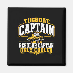 Funny tugboat captain magnet
