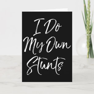 Funny Tumbling Cheerleader Flyer Gift I Do My Own Card