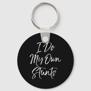 Funny Tumbling Cheerleader Flyer Gift I Do My Own Key Ring