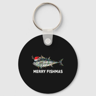 Funny Tuna Fish Christmas Santa Claus Xmas Fisherm Key Ring