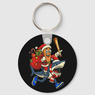 Funny Tung Tung Sahur Riding Tralala Xmas Italian Key Ring