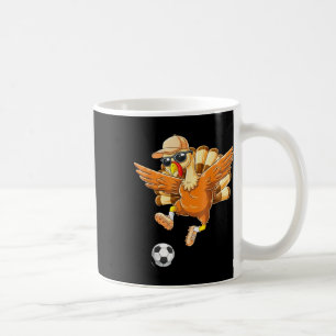 Funny Turkey Bicycle Kick Soccer Thanksgiving Boys Coffee Mug