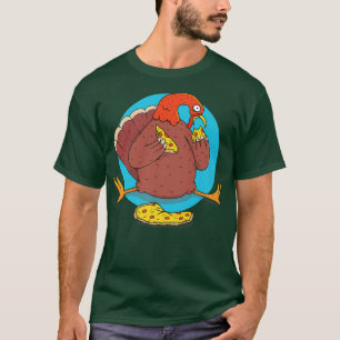 Funny turkey bird animal pizza food gift  T-Shirt