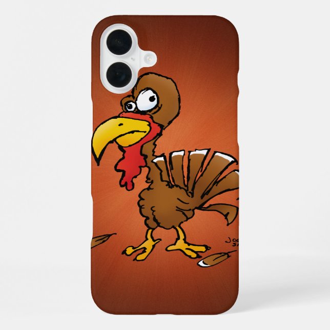 Funny Turkey Cartoon iPhone Case (Back)