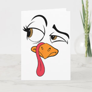 Funny Turkey Cool Turkey Thanksgiving Costume Men  Card