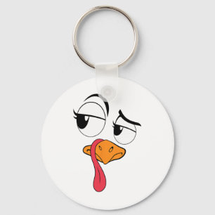 Funny Turkey Cool Turkey Thanksgiving Costume Men Key Ring