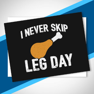 Funny Turkey Day Meme - Never Skip Leg Day - Thank Postcard