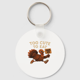 Funny Turkey Escape Oversized T-Shirt.png Key Ring