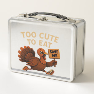 Funny Turkey Escape Oversized T-Shirt.png Metal Lunch Box