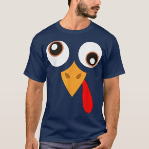 Funny Turkey Face Thanksgiving Matching Family Out T-Shirt