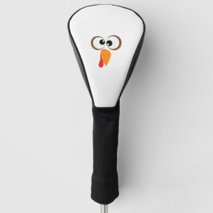 Funny Turkey Family Thanksgiving Turkey Face Frien Golf Head Cover