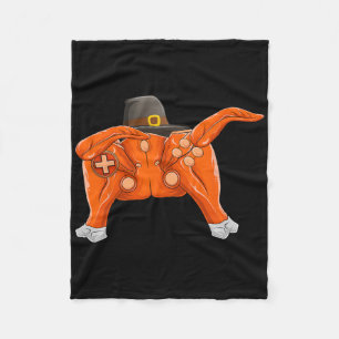 Funny Turkey Gamer Boys Kids Teens - Thanksgiving- Fleece Blanket
