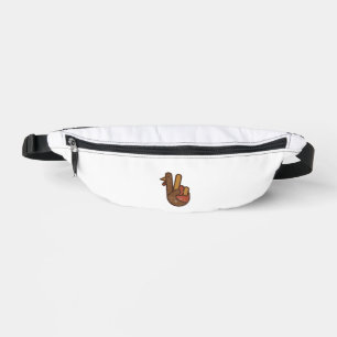 Funny Turkey Hand Thanksgiving Retro Vintage Top L Bum Bags