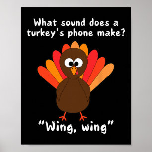 Funny Turkey Jokes And Humor Lovers For Thanksgivi Poster