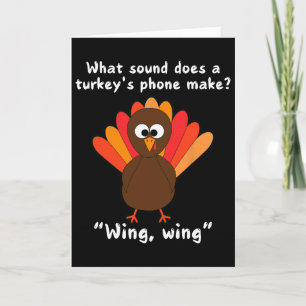 Funny Turkey Jokes And Humour Lovers For Thanksgiv Card