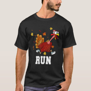 Funny Turkey Run Costume Thanksgiving Running Turk T-Shirt