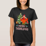 Funny Turkey Santa Merry Thanksmas Christmas Thank T-Shirt<br><div class="desc">Funny Turkey Santa Merry Thanksmas Christmas Thanksgiving_16</div>