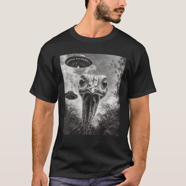 Funny Turkey Selfie UFO Thanksgiving  T-Shirt (Front)
