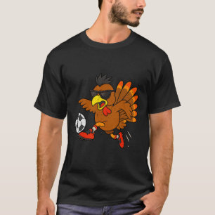 Funny Turkey Soccer Thanksgiving Sports Humor Men T-Shirt
