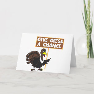 Funny Turkey spoof peace Holiday Card