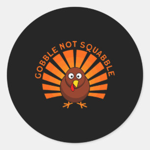 Funny Turkey Thanksgiving Classic Round Sticker