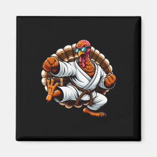 Funny Turkey Thanksgiving Karate Judo Martial Arts Magnet