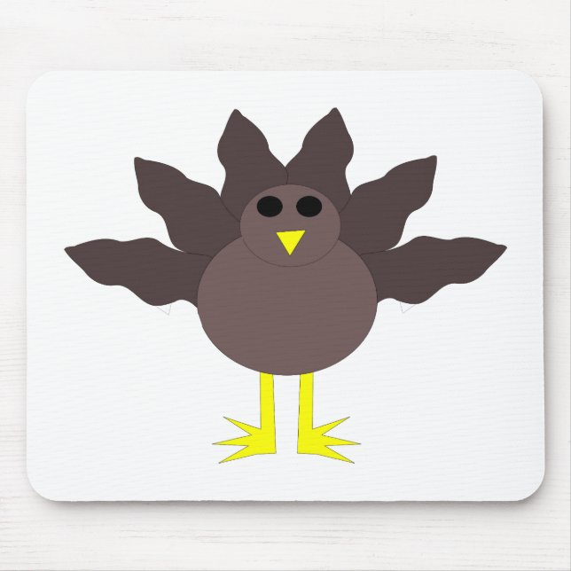 Funny Turkey Thanksgiving Mousepad (Front)
