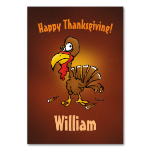 Funny Turkey Thanksgiving Place Cards