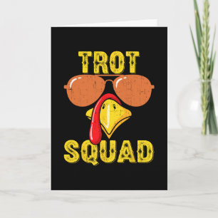 Funny Turkey Trot Squad Thanksgiving Shirt For Men Card