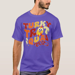 Funny Turkey Trot Troop for Thanksgiving Autumn Tr T-Shirt