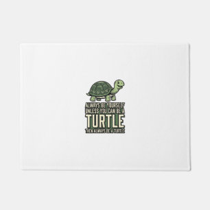 Funny Turtle Be Yourself Vintage Shirt Design_1 Doormat