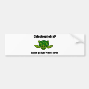Funny turtle bumper sticker